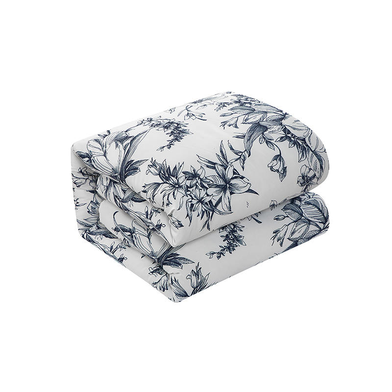 A00001 6 PCS Conjunto de edredom com estampa de flores em flor