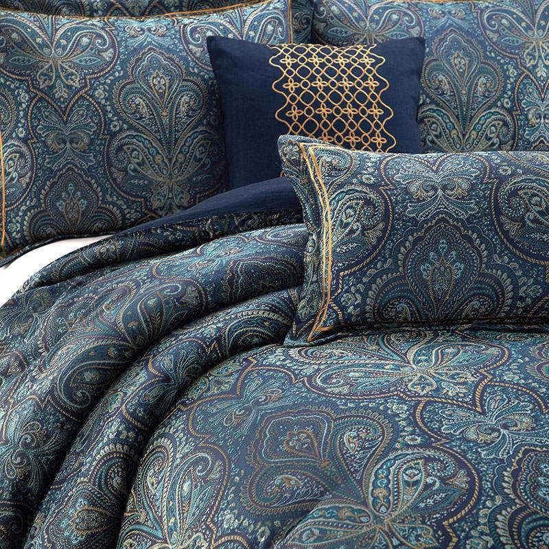 A00003 6 PCS luxuoso conjunto de edredom jacquard