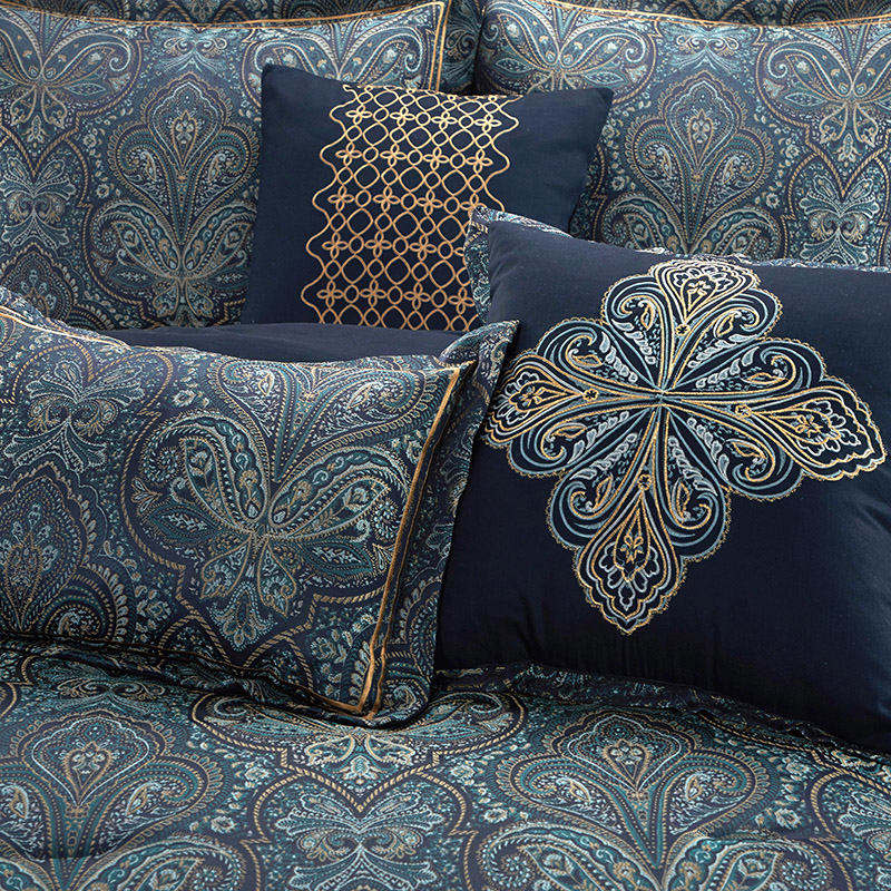 A00003 6 PCS luxuoso conjunto de edredom jacquard
